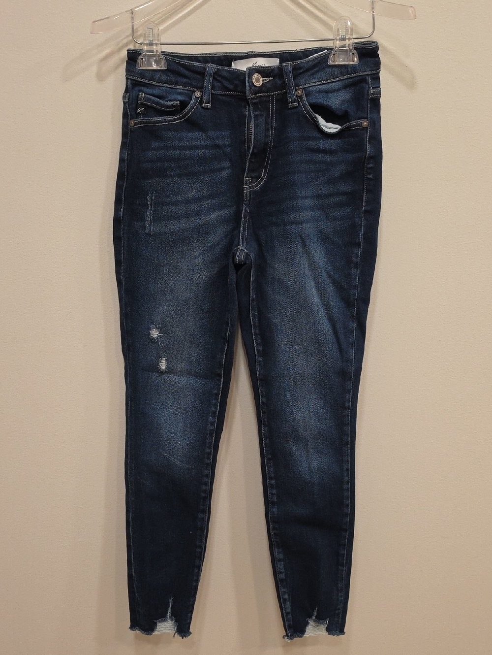 KanCan Dark Blue Skinny Jeans with Light Fading